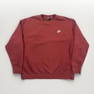 Vintage Nike Embroidered Sweatshirt Men's Size XL Maroon Pullover Streetwear